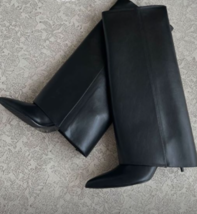 Zara Bnwt 2023. Black Footed Legging Boots High Heel. 3019/210 - £118.34 GBP