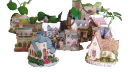 Miniature village buildings 11 Assorted Buildings Christmas Village Houses - £15.63 GBP