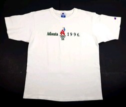 Vintage Champion Atlanta 1996 Olympics T-Shirt Men&#39;s L Short Sleeve USA Tee - £23.32 GBP