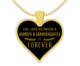Grandpa and Granddaughter Necklace Gift for Daughter Love is Forever Chain-N366 - £34.04 GBP
