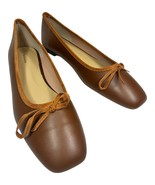 C. Paravano Bowknot Ballet Flats (Elena) Brown 41 women&#39;s US size 10.5 NIB - $37.05