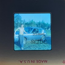 35mm Slide Photo Shirtless Man Posing With AMC Gremlin Car Automobile 1970s - $115.83 MXN