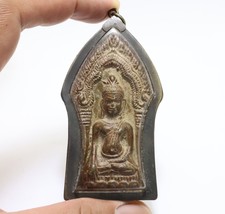 Big Phra Yodkhunphol Buddha Thai Lopburi Antique 1940s Rare Amulet Magic Pendant - £157.79 GBP