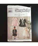 Simplicity 9940 Pattern Classic Child&#39;s Heirloom Dress Knee Length A 2-6... - £8.37 GBP