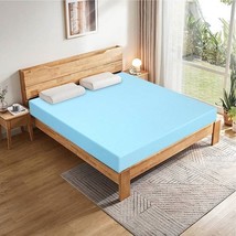 Queen size 3-inch Thick Gel-Infused Air Foam Mattress Topper in Light Blue - $171.49