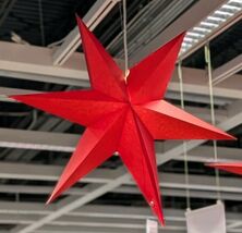 Ikea STRALA Star Light Pendant Shade / Table Lamp Shade Red 28&quot;  New 2025 - €15,77 EUR