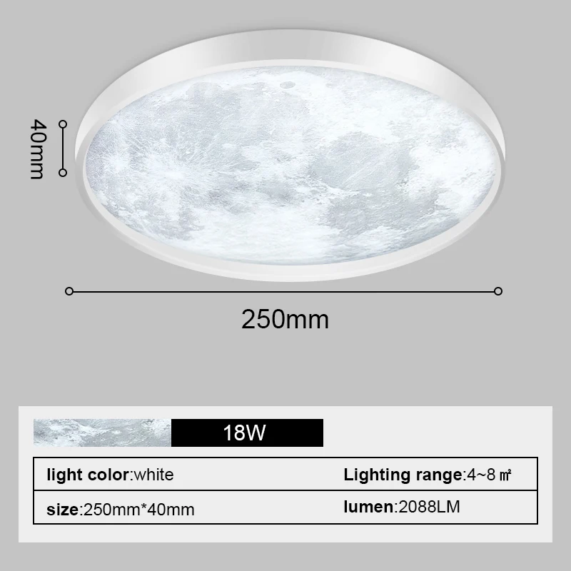 Led Ceiling Chandelier Ceiling Lamp Moon for room Lustre Home Indoor Room Decor  - £167.12 GBP