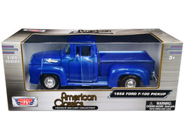 1956 Ford F-100 Pickup Truck Blue Metallic "American Classics" Series 1/24 Dieca - $42.69