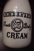 Vintage Milk Bottle Certified Fresh Daily Cream Dairy Cream Bottle RARE - £19.73 GBP