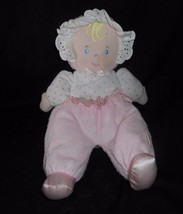 12&quot; EDEN LEARNING CURVE BLONDE BABY DOLL PINK RATTLE STUFFED ANIMAL PLUS... - £26.57 GBP