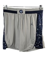 Georgetown Hoyas Basketball Shorts Jordan Team Issue Large Gray Blue Spa... - $135.34 CAD