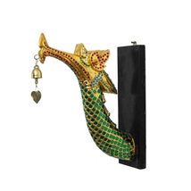interoknack Thai Dragon Naga Wall Sculpture Set with Hanging Bells, Auth... - $499.00