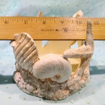 HOMCO Home Interiors Resin &quot;Sea Shells&quot; Large Pillar Candle Holder - $24.95