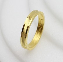 22k gold band diamond cut ring size: 6.5 #AG - £234.23 GBP