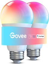 Govee Smart Light Bulbs 1200 Lumens, Rgbww Dimmable Color Changing, 2 Pack. - £33.40 GBP