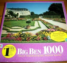 Vintage Jigsaw Puzzle 1000 Pieces Bruhl Castle Germany Flower Gardens Co... - $13.85