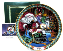 Bing &amp; Grondahl Santa Claus Collection 1993 Santa&#39;s Gifts Plate No. 1257 and Box - £15.15 GBP