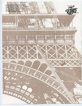 Tour Eiffel Restaurants Menu Paris France 1972 - £21.67 GBP