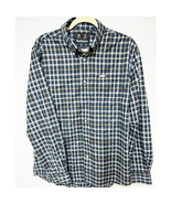 Barbour Mens Coll Thermo Shirt Button Down Inky Blue Regular Fit US Medium - $34.65