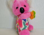 Vintage 1987 Commonwealth Pink Koala Plush Multicolor Flowers Rare Cute ... - £18.51 GBP