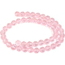 Pink Faceted Round FP Chinese Crystal Beads 8mm 5 St - £6.69 GBP
