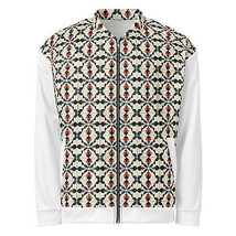 Unisex Retro Mosaic Bomber Jacket –Stylish Lightweight Streetwear RFW - £57.15 GBP