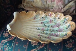 Abingdon Pottery Compatible with USA Handpainted Large Console Shell Pla... - $104.85