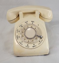 AT&amp;T Bell System Vintage Ivory Cream Rotary Desk Phone Broken Speaker Fo... - $13.58