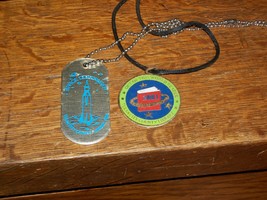 Vtg Tulsa Oklahoma Library Dog Tag Space Commander Rocket Ship Reading Award - £15.65 GBP