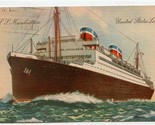 United States Lines S S Manhattan Postcard Mailed from Havana Cuba 1940 - $9.90