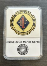 Us Marine Corps - 1st Marine Regiment Challenge Coin With Case - £11.73 GBP