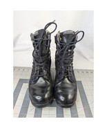 Bates Womens Tactical Side Zip Boots Black Leather Size 8 EO2788 - $39.95