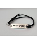Inspirational Bracelet ~ ANYTHING IS POSSIBLE ~ Adjustable Black Laces - €17,12 EUR