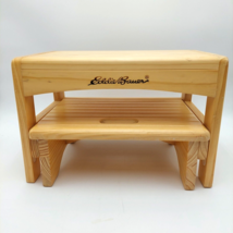 Eddie Bauer 2 Step Stool Wood Childs Bathroom Kitchen 2003 Dorel Juvenile Group - £38.27 GBP