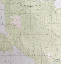 Map Brassua Lake E Maine USGS 1988 Topographic Geological 1:24000 27x22&quot; TOPO17 - £35.96 GBP