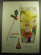 1958 Coronet VSQ Brandy Ad - art by Paul Rand - £14.53 GBP