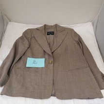 Giorgio Armani Borgo 21 Wheat Brown Mens Blazer Sport Coat Jacket 50R - £63.16 GBP