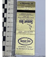 Matchbook Cover  Sunset In V n Resort Motel  Islamorada, FL  Unstruck  gmg - $277.08 MXN
