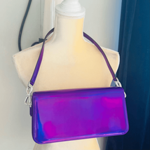 Mach &amp; Mach Iridescent Leather Shoulder Bag, Purple Iridescent, Designer, Nwot - £511.92 GBP