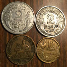 LOT OF 4 FRANCE COINS - $6.12