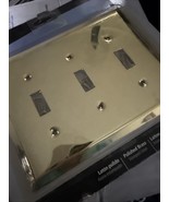 Amerelle Century Triple Toggle Steel Wallplate in Bright Brass - $6.72 CAD