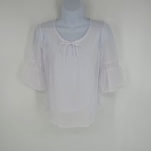 Amy Byer Girls&#39; Bell Sleeve Top with Lace Inset Large 14 NWT - $14.85