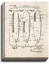 Surfboard Patent Print Old Look on Canvas - $39.95+
