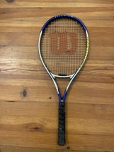 Wilson Impact Titanium Tennis Racket Silver L4 4 1/2 Sports Athletic - £14.08 GBP