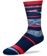 FBF 504 RMC Stripe Crew Socks New England Patriots Large(10-13) - $284.91 MXN
