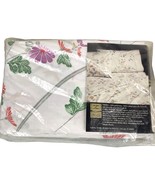 2 NIP Sears Perma-Prest Pillowcases–Tea Garden Floral Lace Edge NOS Vint... - $23.41 CAD