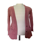 American Eagle Outfitters Sweater Cardigan Small Coral Pink Lightweight ... - £15.73 GBP