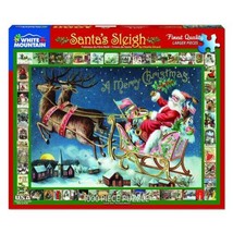 White Mountain Puzzles Santa's Sleigh 1000 Piece Jigsaw Puzzle Christmas Sealed - $33.83
