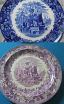 “Wedgwood 1920s Ferrara Italy ship platter 12 1/4&quot; Blue And Purple Ware ... - $85.00