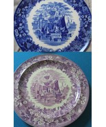 “Wedgwood 1920s Ferrara Italy ship platter 12 1/4&quot; Blue And Purple Ware ... - $116.25 CAD